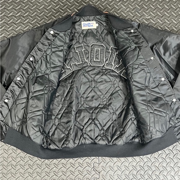 NWOT Vintage 80s Chalkline Spell Out Jacket MLB Baltimore Orioles - Picture 6 of 9